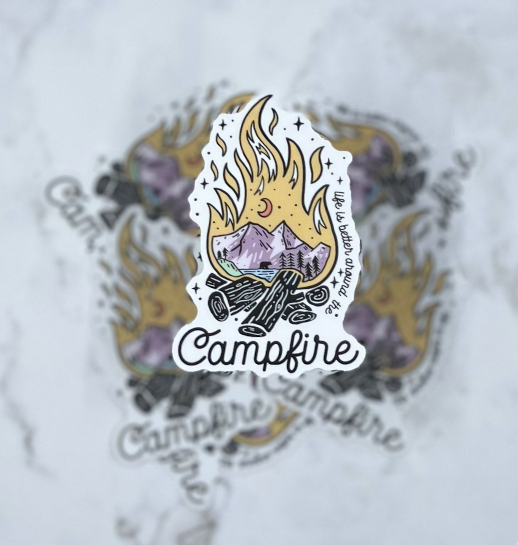 Life is better around the campfire Sticker