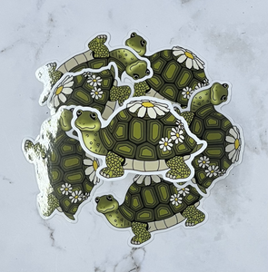 Daisy Turtle Sticker