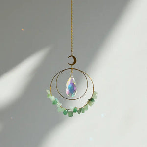 Aventurine & Crystal Window Charm