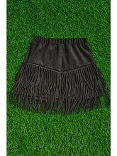 Load image into Gallery viewer, Black Fringe Skirt
