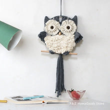 Load image into Gallery viewer, Owl Macrame Wall Hanging
