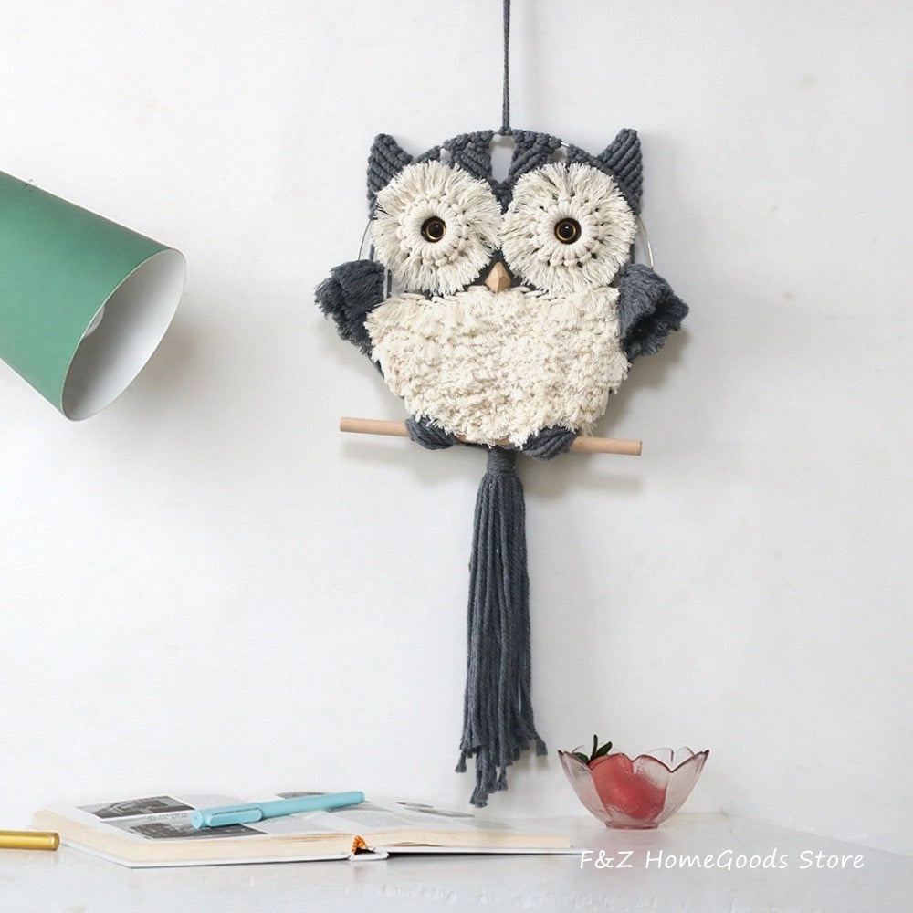 Owl Macrame Wall Hanging
