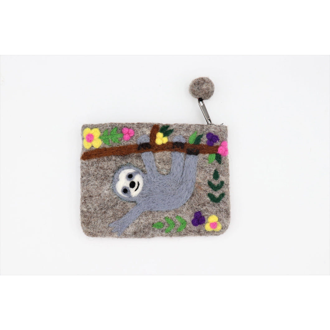 Sloth Felt Purse